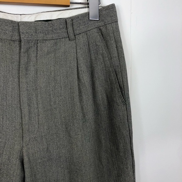 Vintage High Waisted Cotton Wool Trousers Sz 30 - Picture 4 of 7